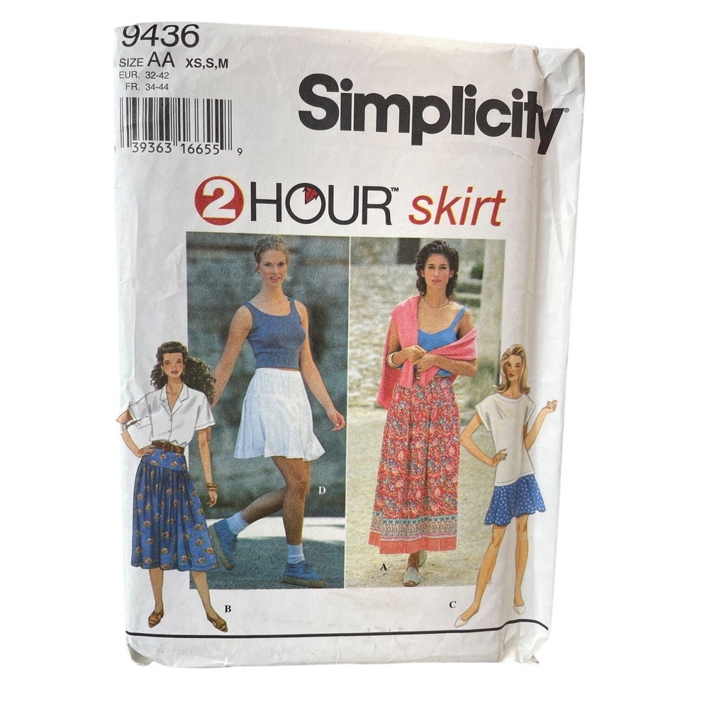 Simplicity Sewing Pattern‎ 9436 Skirt Misses Size XS-M